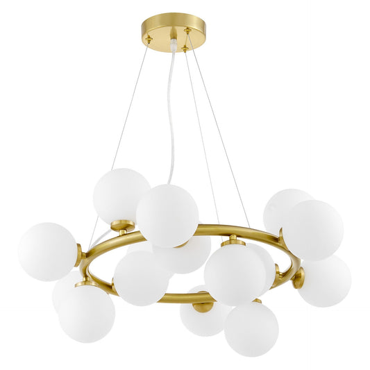 MODERN BRASS PENDANT LAMP MARSIAD W15 - LuminaLux